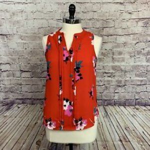 41 Hawthorn red floral top, S